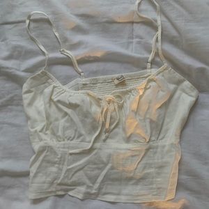 Rare cropped white brandy melville tank